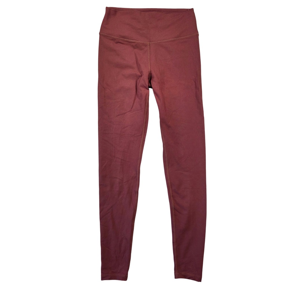 Glyder Womens High Rise Leggings Burgundy Maroon Small RN159592 Activewear Yoga